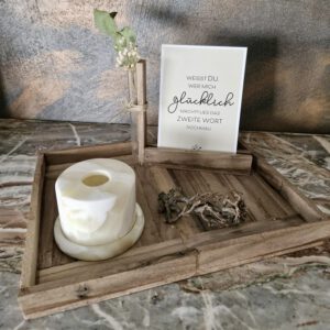 Kartenhalter mit Vase & Karte